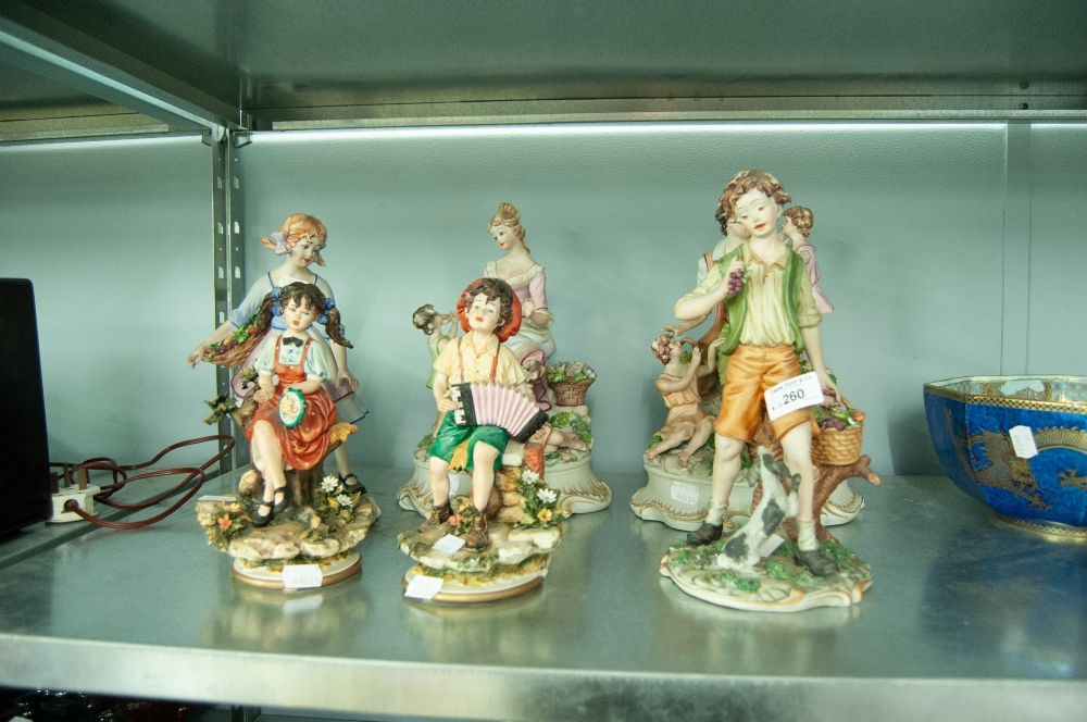 APPROX SIX ITEMS OF CAPO DI MONTE PORCELAIN