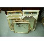 EIGHT SMALL WALL MIRRORS, INCLUDING AN OVAL MIRROR (8)