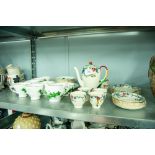 A ROYAL CAULDON TEA SET FOR SIX PERSONS, AND A CROWN ROYAL PART TEA SET VIZ SIX CUPS, SAUCERS AND