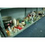 A SELECTION OF ORNAMENTS, GLASS WARES AND CERAMICS ETC.....
