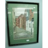 HM GULLEY, WATERCOLOUR, CHANCERY LANE BOLTON, SIGNED