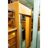 GENTLEMAN'S AUSTINSUITE 'EMBASSY' PINE FINISH WARDROBE WITH TWO SLIDING DOORS, ONE WITH MIRROR