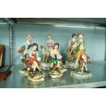 APPROX SIX ITEMS OF CAPO DI MONTE PORCELAIN