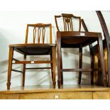 TWO ODD EDWARDIAN SINGLE CHAIRS (2)