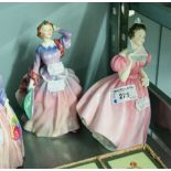 TWO ROYAL DOULTON FIGURES, 'BLITHE MORNING' HN2021 AND 'CAMELLIA' HN 2222