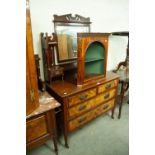 VICTORIAN WALNUTWOOD AM MAHOGANY TWO PIECE BEDROOM SUITE COMPRISING; A WASHSTAND WITH VEINED