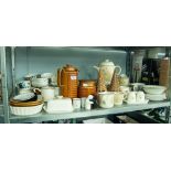 OVEN TO TABLE WARE 'FIELD OF FOWERS' PATTERN PART DINNER, TEA AND COFFEE SERVICES FOR SIX PERSONS,