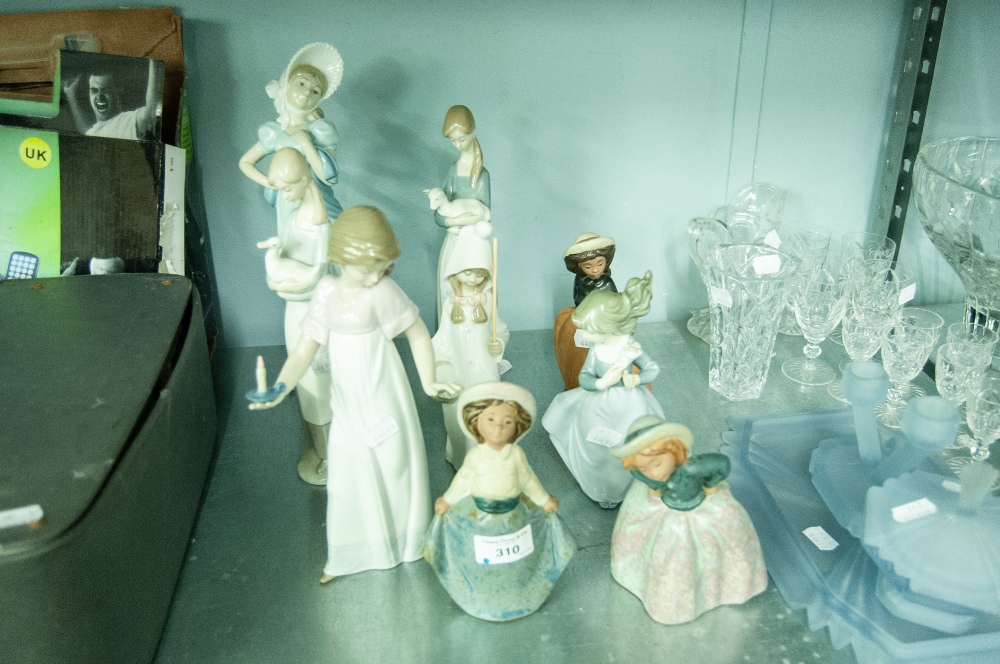 NINE LLADRO FIGURES