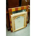 FIVE MODERN WALL MIRRORS VARIOUS FRAMES (5)