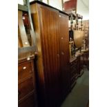 STAG MAHOGANY TWO DOOR HANG WARDROBE, 3' WIDE