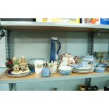 A SELECTION OF VICTORIAN AND LATER POTTERY AND CHINA TO INCLUDE; A SET OF SIX 'HANLEY' STAFFORDSHIRE