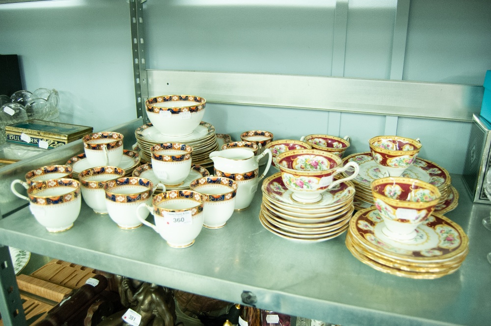 A ROYAL ALBERT 'LADY HAMILTON' TEA SERVICE FOR SIX PERSONS (28), A SHORE AND COGGINS 'MALTESE' TEA