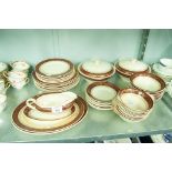 FORTY FIVE PIECE JOHN MADDOCK & SONS 'IVORY WARE' POTTERY DINNER SERVICE FOR EIGHT PERSONS, with