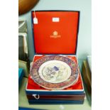 FOUR BOXED ROYAL WORCESTER, MINTON AND AYNSLEY COMMEMORATIVE LIMITED EDITION PLATES, RESPECTIVELY;