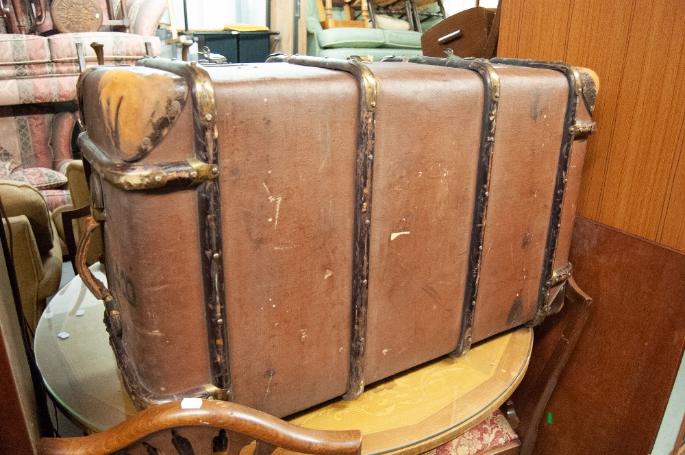 A FIBRE CABIN TRUNK