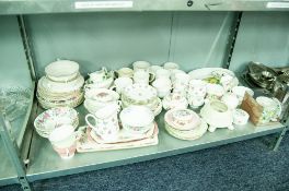 MIXED LOT OF CERAMICS, TEA WARES TO INCLUDE; ROYAL WORCESTER 'EVESHAM', CROWN STAFFORDSHIRE ETC...