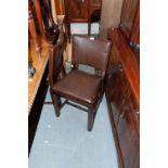 FOUR DINING CHAIRS WITH PAD BACK AND SEAT AND TWO OTHERS (6)