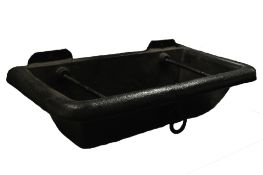 A HEAVY CAST IRON OBLONG TROUGH