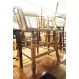 A HARDWOOD RAIL BACK WINDSOR SINGLE CHAIR