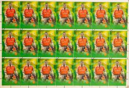 FUTERA NET NET PHONE CARD, 14 FRAMED AND GLAZED SETS OF MANCHESTER UNITED PLAYERS, all 1/100 with