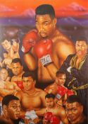 TREVOR HORSWELL ARTIST SIGNED COLOUR PRINT "Heavyweight of Fame' Signed in pencil and with