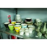CHINA TEA WARES TO INCLUDE; 'ADDERLEY' CUPS AND SAUCERS AND SIDE PLATES X 21 AND SMALL PARAGON