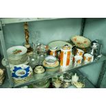 A GROUP OF MISC CERAMICS AND OTHER ITEMS TO INCLUDE; A CZECHOSLOVAKIAN COFFEE SERVICE FOR 6 PERSONS,