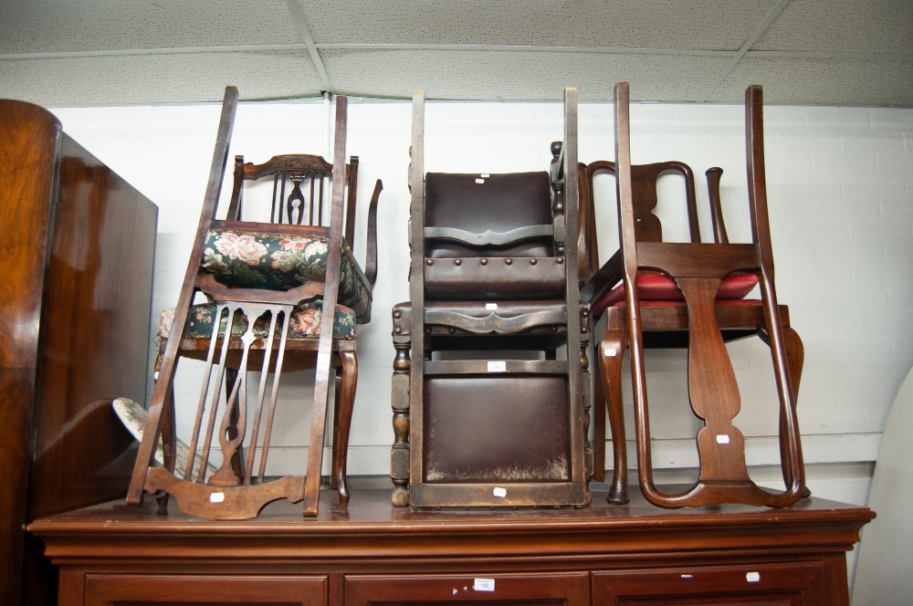 THREE VARIOUS PAIR OF DINING CHAIRS (6)