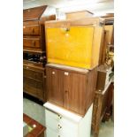 TWO TABLE TOP CABINETS ENCLOSING DRAWERS