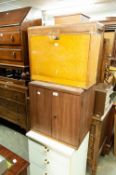 TWO TABLE TOP CABINETS ENCLOSING DRAWERS