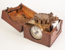 AN EARLY TWENTIETH CENTURY HOROLOGE PLASSCHAERT (BELGIUM) TIME RECORDING CLOCK, in wooden case