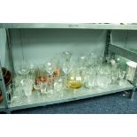 QUANTITY OF CUT AND OTHER GLASSWARES, (QUANTITY)