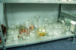 QUANTITY OF CUT AND OTHER GLASSWARES, (QUANTITY)