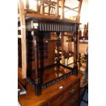 A PAIR OF EDWARDIAN MAHOGANY SMALL SIDE CHAIRS, WITH INSET CANE SEAT; A MAHOGANY INLAID DOUBLE BED