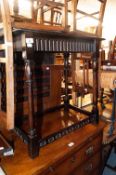 A PAIR OF EDWARDIAN MAHOGANY SMALL SIDE CHAIRS, WITH INSET CANE SEAT; A MAHOGANY INLAID DOUBLE BED