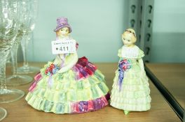 A ROYAL DOULTON FIGURE 'CHLOE' HN 1470, AND 'THE LITTLE BRIDESMAID' HN 1434 (2)