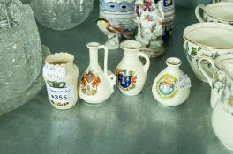 A GROUP OF EXHIBITION MINIATURES TO INCLUDE; ARCADIAN 1914 PARIS, HERALDIC PAISLEY, WILTON BOROUGH