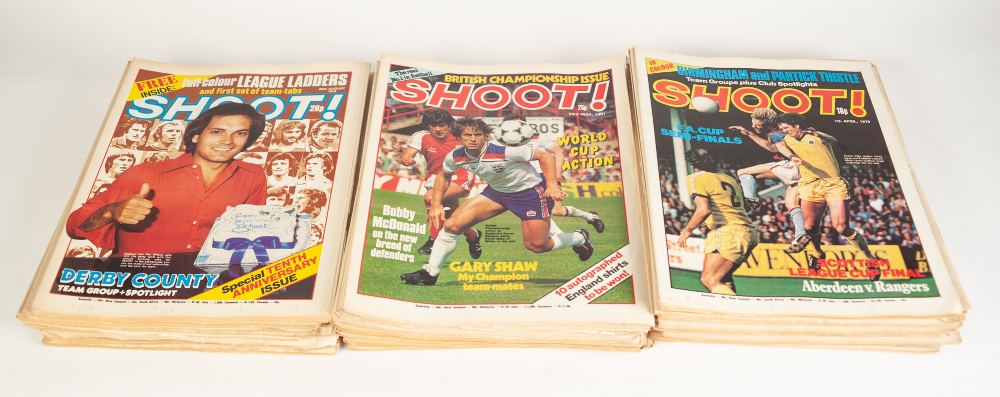 SCOOP FOOTBALL MAGAZINES Issues 1 - 100, Issues 52, 86, 95 missing, 135 Shoot Magazine from 1974