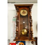 MAHOGANY CASED WELLINGTON CLOCK