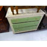 WHITE PAINTED CHEST OF DRAWERS