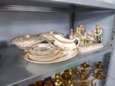 WASHINGTON POTTERY 'INDIAN TREE' PATTERN DINNER WARES, INCLUDING PAIR OF CIRCULAR VEGETABLE