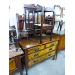 VICTORIAN WALNUTWOOD AM MAHOGANY TWO PIECE BEDROOM SUITE COMPRISING; A WASHSTAND WITH VEINED