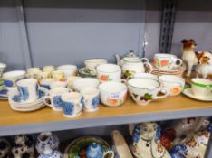 VARIOUS TEA WARES TO INCLUDE EIGHT ROYAL DOULTON TEA CUPS AND SAUCERS, POOLE TEA SERVICE FOR TWO,