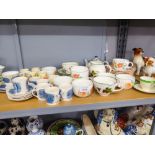 VARIOUS TEA WARES TO INCLUDE EIGHT ROYAL DOULTON TEA CUPS AND SAUCERS, POOLE TEA SERVICE FOR TWO,