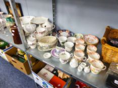 A COLLECTION OF TWENTIETH CENTURY MISC CERAMICS TO INCLUDE; SIX CUPS AND SAUCERS WITH ORIENTAL