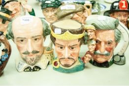 THREE ROYAL DOULTON TOBY JUG VIZ, MARK TWAIN, WILLIAM SHAKESPEARE, MACBETH