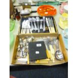 SUPERPLATE CUTLERY SERVICE FOR SIX PERSONS TOGETHER WITH OTHER ELECTROPLATE CUTLERY