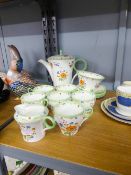 SHELLEY 'ROSIE SPRAY' TEA SERVICE FOR SIX PERSONS