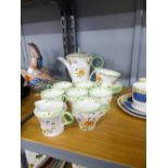 SHELLEY 'ROSIE SPRAY' TEA SERVICE FOR SIX PERSONS