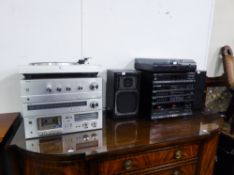 SHARP SEPARATES STEREO EQUIPMENT TO INCLUDE; TURNTABLE, MODEL RP-21, AMPLIFIER SM-21, TUNER ST-21